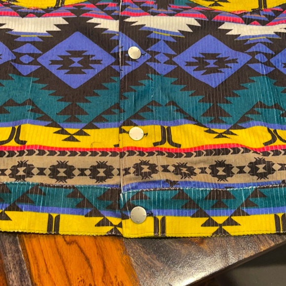 WESC Cord Trucker Blanket Print( Gorgeous Unisex Multi Color Jacket - Picture 6 of 12